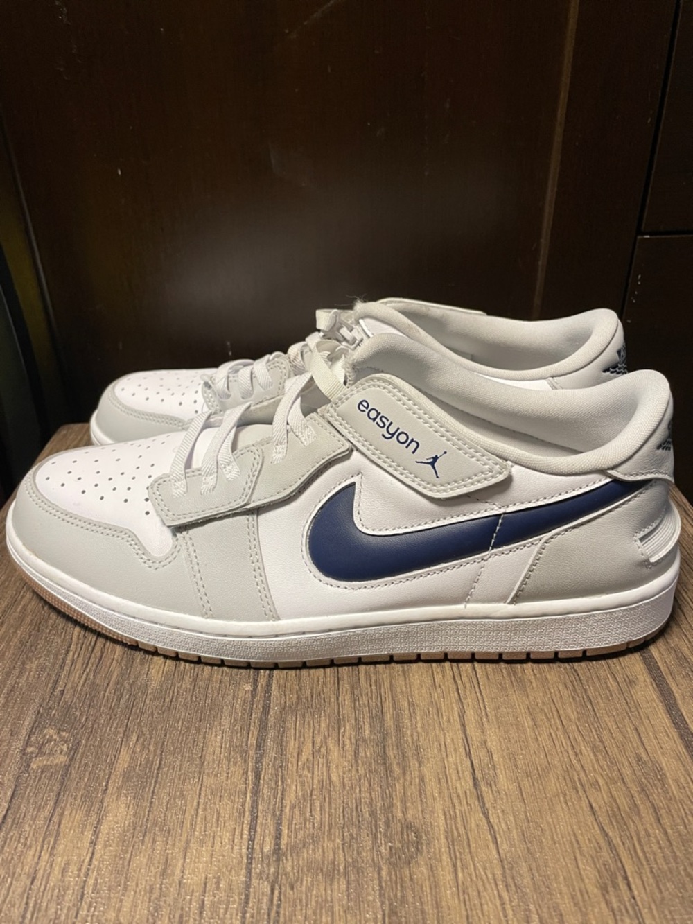 Nike Men's Low-Top  Jordan Sneakers in White and Blue size 12